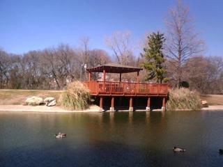 Elevated Pine Deck on Lake