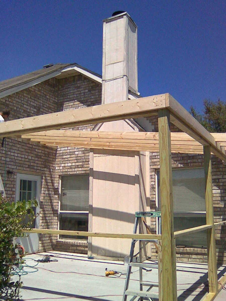 Screened patio cover start